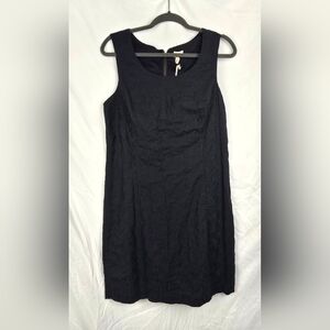 Hatley Embroidered Black Butterfly Minimalist Shift Dress sz 10 NWT